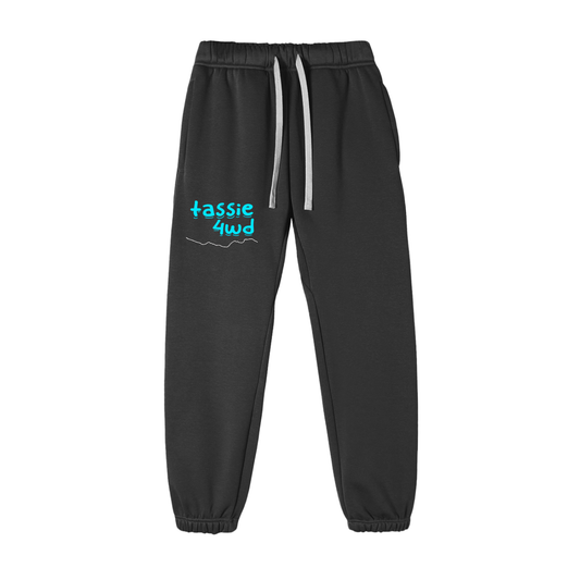 Black & blue casual track pants