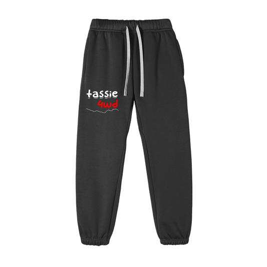 black casual track pants